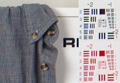 Example image showing reduced aliasing and moiré after optical anti-aliasing filtering